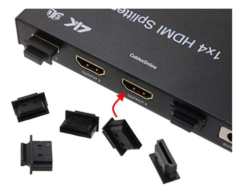 Cablesonline 10-pack Hdmi Male Dust Cover Port Protectores,