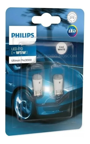 Lampara Philips T10 W5w Piojito Ultinon Led Blanco 6000k