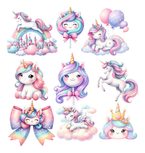 Kit Imagenes Png Clipart Unicornio - Cumpleaños Invitaciones