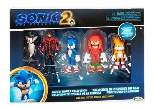 Novo Boneco Sonic 2 The Hedgenog Kit Colecionável Jakks