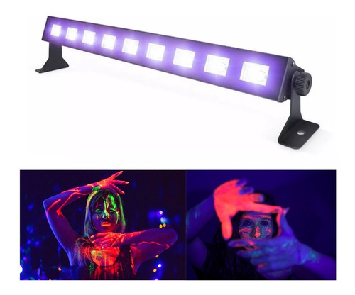 Lampara Led Uv  Luz Negra Potente Discoteca Fiesta