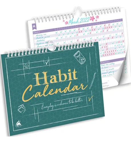 Clever Fox Calendario De Seguimiento De Hábitos, Rastreador De Ob...