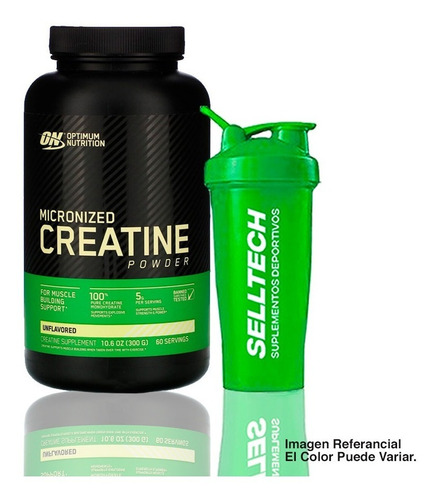 Creatina Monohidratada Optimum Nutritrion 300gr + Shaker