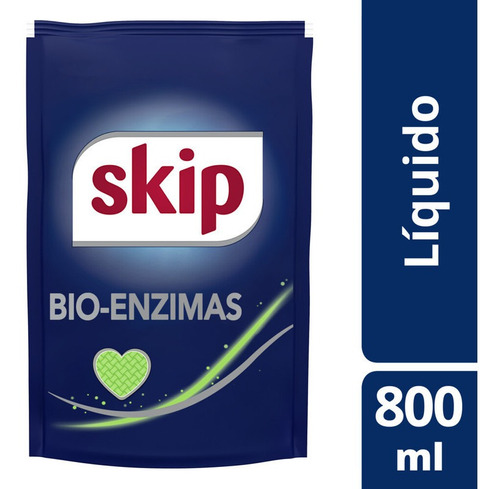 Jabon Liquido Skip Bio Enzimas Para Ropa Doypack X 800 Ml