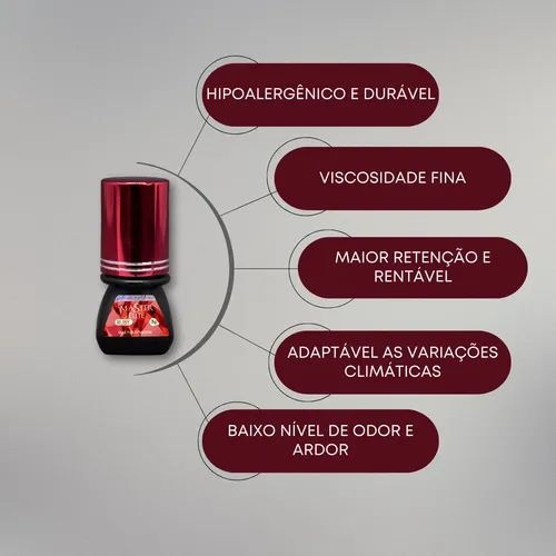 Cola Ruby Elite Master 3ml - Secagem Rápida E Durabilidade