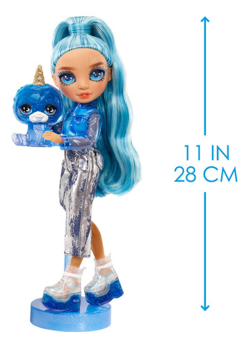 Muñeca Moderna Rainbow High Skyler Blue Con Kit De Limo Y Ma