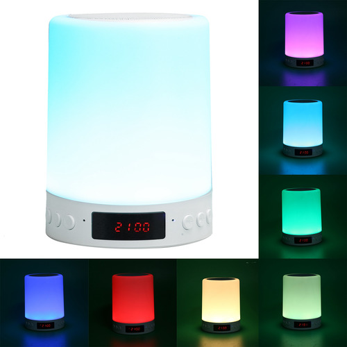 Altavoz Nocturno Led De Escritorio, Despertador, Control Tác