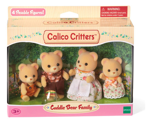Toy Calico Critters Cuddle Bear Family Con 4 Muñecas De Más