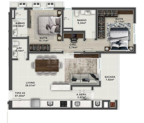 Imagem 9 de 10 de Erati Home Porto Belo - 2 Suites - 4182