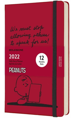 Agenda Moleskine 2022 / Diaria T. Dura Large Snoopy 12m