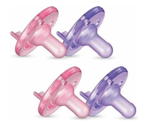 Chupón Bebe Chupete Philips Avent Soothie, Rosa / Morado, 0