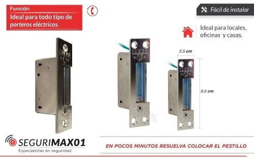 Cerradura Electrica Pestillo Control Acceso Abre Puerta Ji