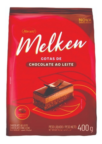 Chocolate Gotas Ao Leite Melken 400g - Harald