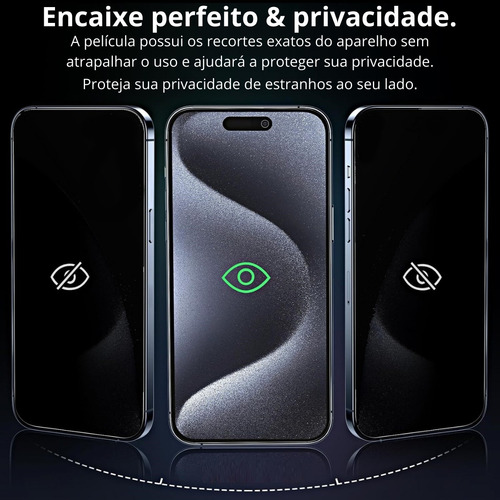 Película Privacidade Cerâmica Fosca iPhone Varios Modelos