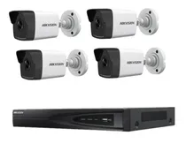 Comprar Kit Nvr Hikvision 4ch 1080p Poe + 4 Cámaras Ip 2mp Tienda9 