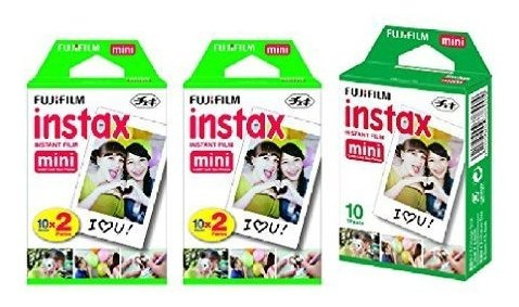 Mini Instant Film 5 Incluye 2 Twin 10 Hoja = 40 Single