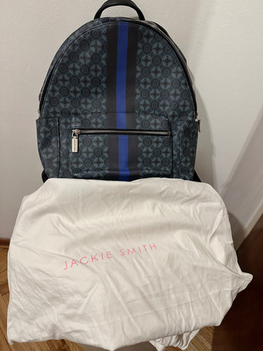 Mochila Monogram Jackie Smith Azul Geométrico