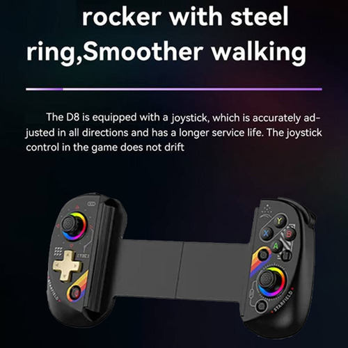 D8 Mobile Stretch Com Gamepad Leve Para Dual Hall Wireless .