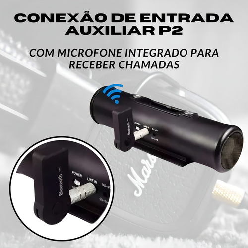 Adaptador Receptor Bluetooth Automotivo 2 Em 1 3.5mm
