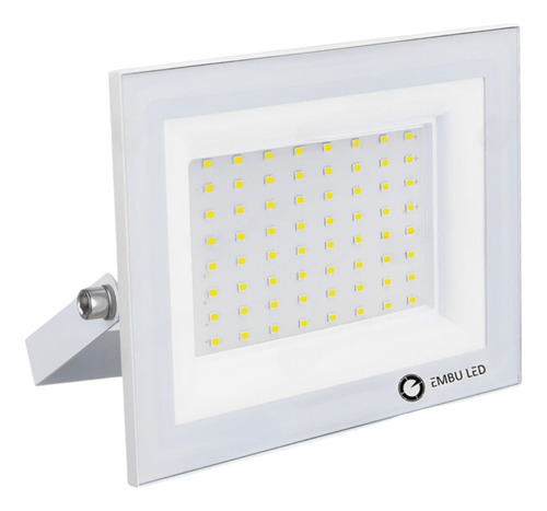 Refletor Branco Led 100w 6000k 127/220V Ip66 18,4cm