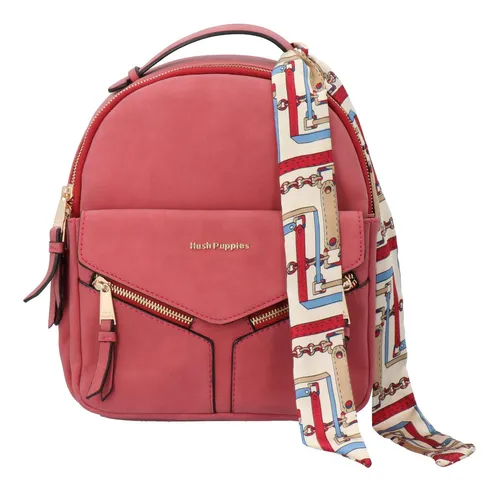 Mochila Mujer Hush Puppies Von Back Rojo Cuotas sin inter s