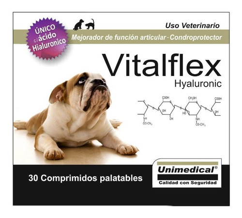 Vitalflex Hyaluronic Condroprotector 30 Comp / Mundo Mascota