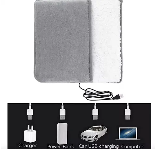 Calienta Pies Usb Ideal Para Pies Y Manos!!! , Color Gris Mj