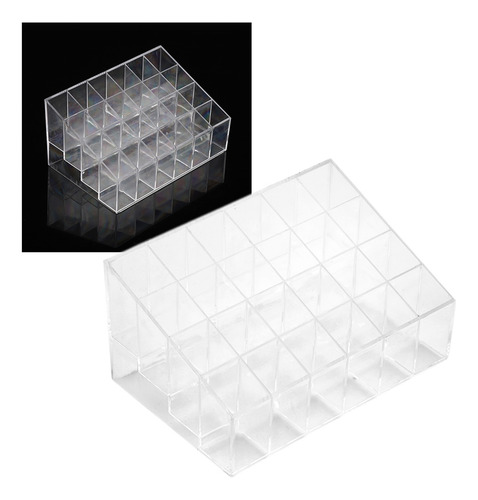Suporte De Batom Transparente, Organizador De 24 Grades, Sup