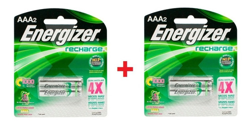 Pilas Recargable Energizer Aaa 700 Mah X 4 Unidades En Bp2