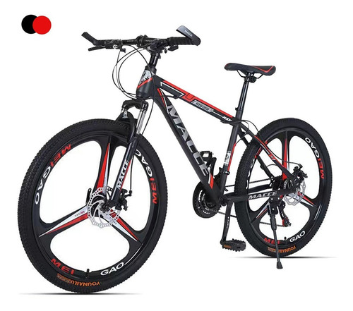Mountain Bike Macee R26 21v Rines De 3 Divisiones Anchos Color Negro