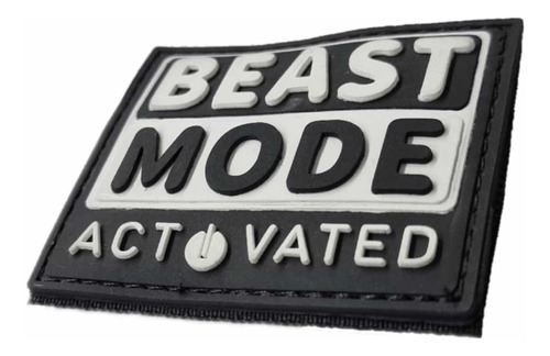 Parches Beast Mode Activat Pvc Crossfit & Fitness Con Velcro