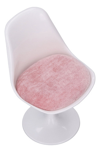 Muebles De Casa De Muñecas Silla De Oficina Abs Blanco Rosa