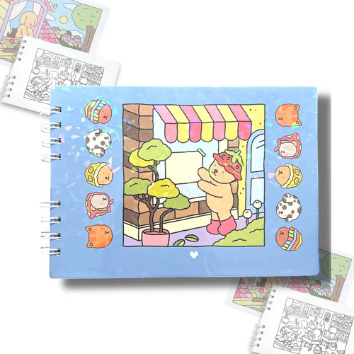 Kit De Livro Para Colorir De Capa Dura E 100 Canetas Colorid