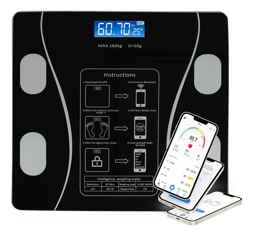 Bascula De Baño Inteligente Bluetooth Peso Corporal Smart