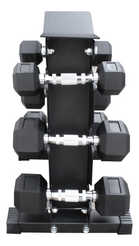Mdfitness Set De 6 Mancuernas Con Rack 3 A 8 Lb, 32 Lb