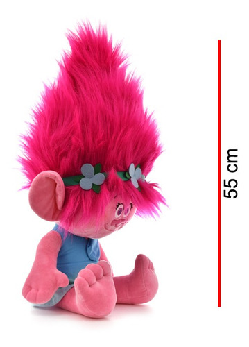 Imagen 4 de 5 de Poppy Trolls Peluche Licencia Original 55 Cm. Phi Phi Toys