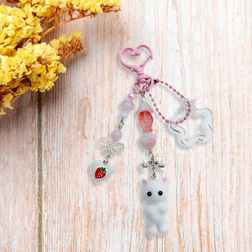 Cartoon Keychain Bag Charms Mochila Mochila Keyring Para La