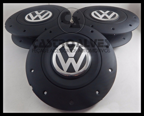 Kit 6 Pçs Calota Roda Ferro Vw 4x100 Aro 13 14 15 Amarok Pf