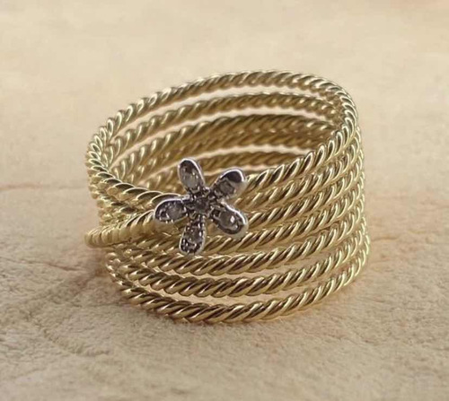 Anel H.stern My Colletion Ouro 18k Com Diamantes Brilhantes