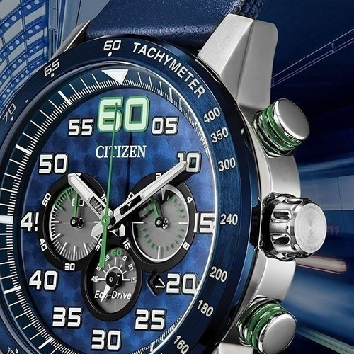 Imagen 6 de 7 de Citizen Primo Chronograph Blue Dial Ca4438-00l .. Dcmstore F