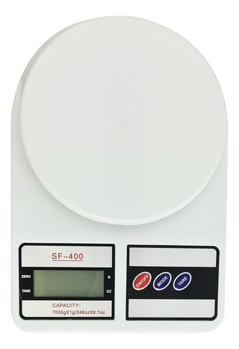 Balanza Cocina 7 Kg Peso Digital Gr Oz Baterias Lcd Off On