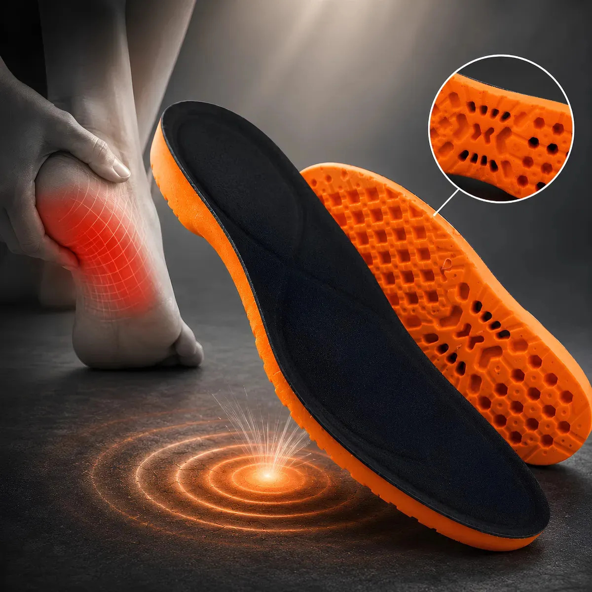 Palmilha De Gel Anatomica Confortável Ortopédica Alto Conforto Absorção Impacto 42