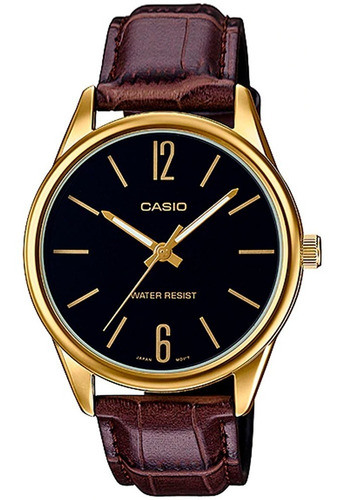 Relógio Casio Masculino Couro Mtp-v005gl-1budf