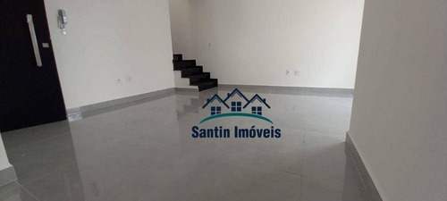 Cobertura *pronta Para Morar ** Com 3 Dormitórios(01 Suíte ) Fino Acabamento 02 Vagas À Venda, 140 M² Por R$ 465.000 - Vila Pires - Santo André/sp - Co0356