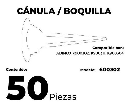 Boquillas Para Pistola Calafateadora De Salchicha, 50 Piezas