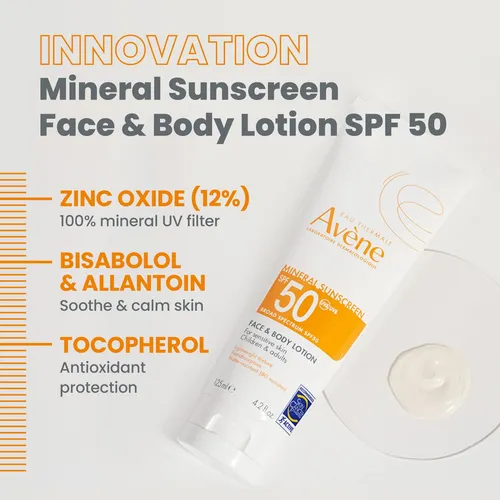 Eau Thermale Avène Protetor Solar Mineral Amplo Espectro Fps