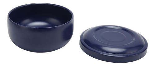 Cuenco De Espuma De Afeitar Para Hombre, Azul Oscuro, Boca A
