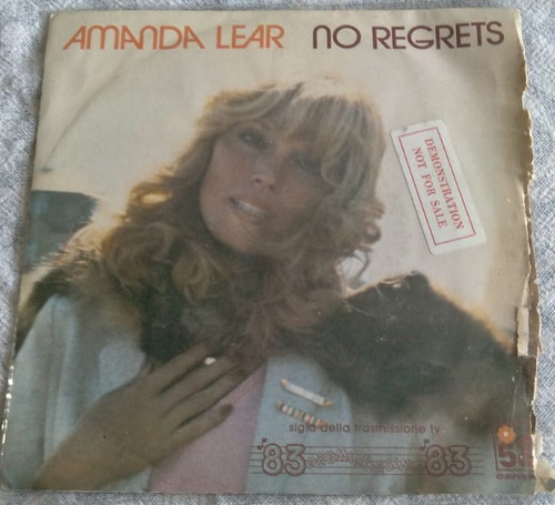 Amanda Lear - No Regrets -  7 Vinilo Simple Promo