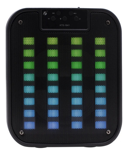 Bocina 6.5 Pulgadas Kts-1841 Linkbits Bt Aux Luz Led Color Negro