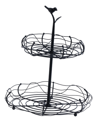 Cesta De Alambre Con Capas Para , Soporte 2 Niveles